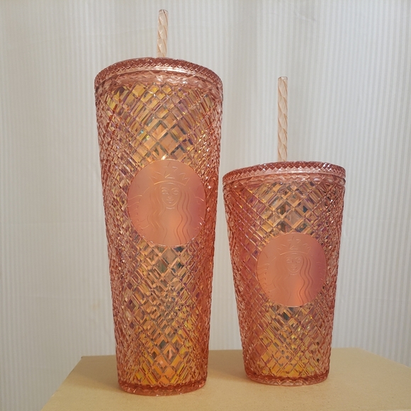 Starbucks Accessories - STARBUCKS Rose Gold Jewel Iridescent Set